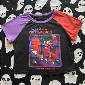 HALLOWEEN Portal to the Cat Dimension Steven Rhodes Crop Top